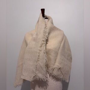 Cream Blanket Scarf Neutral